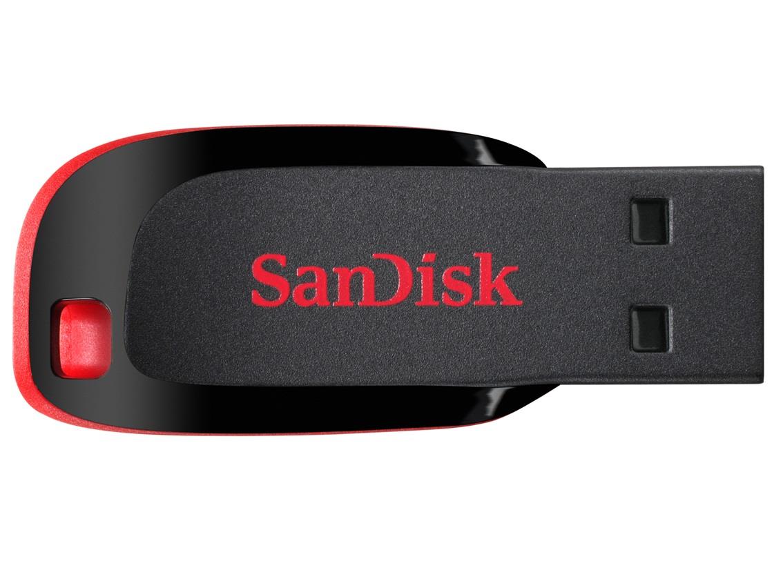 68aed8e8-d2eb-408b-a6d5-b42ecccc4eaa-1 USB atmintinė SanDisk 16GB, šoninis vaizdas su jungtimi