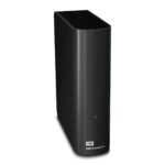 Išorinis HDD WESTERN DIGITAL Elements, matomas iš šono, su USB 3.0 jungtimi