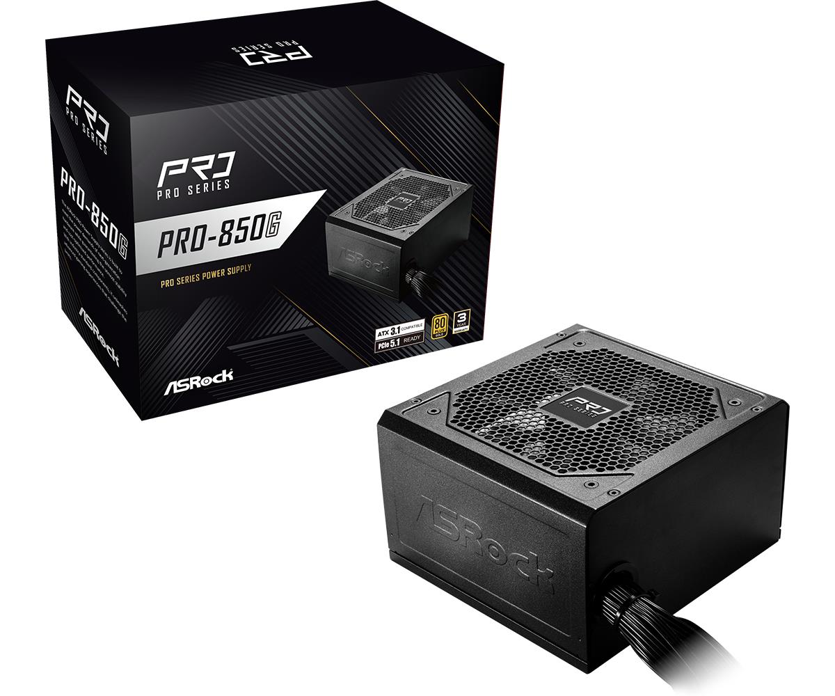 745c5779-f1b3-4edd-bb1c-8fc2f8f5c7eb Maitinimo blokas ASROCK PRO-850G, 850 W, 80 PLUS sertifikuotas