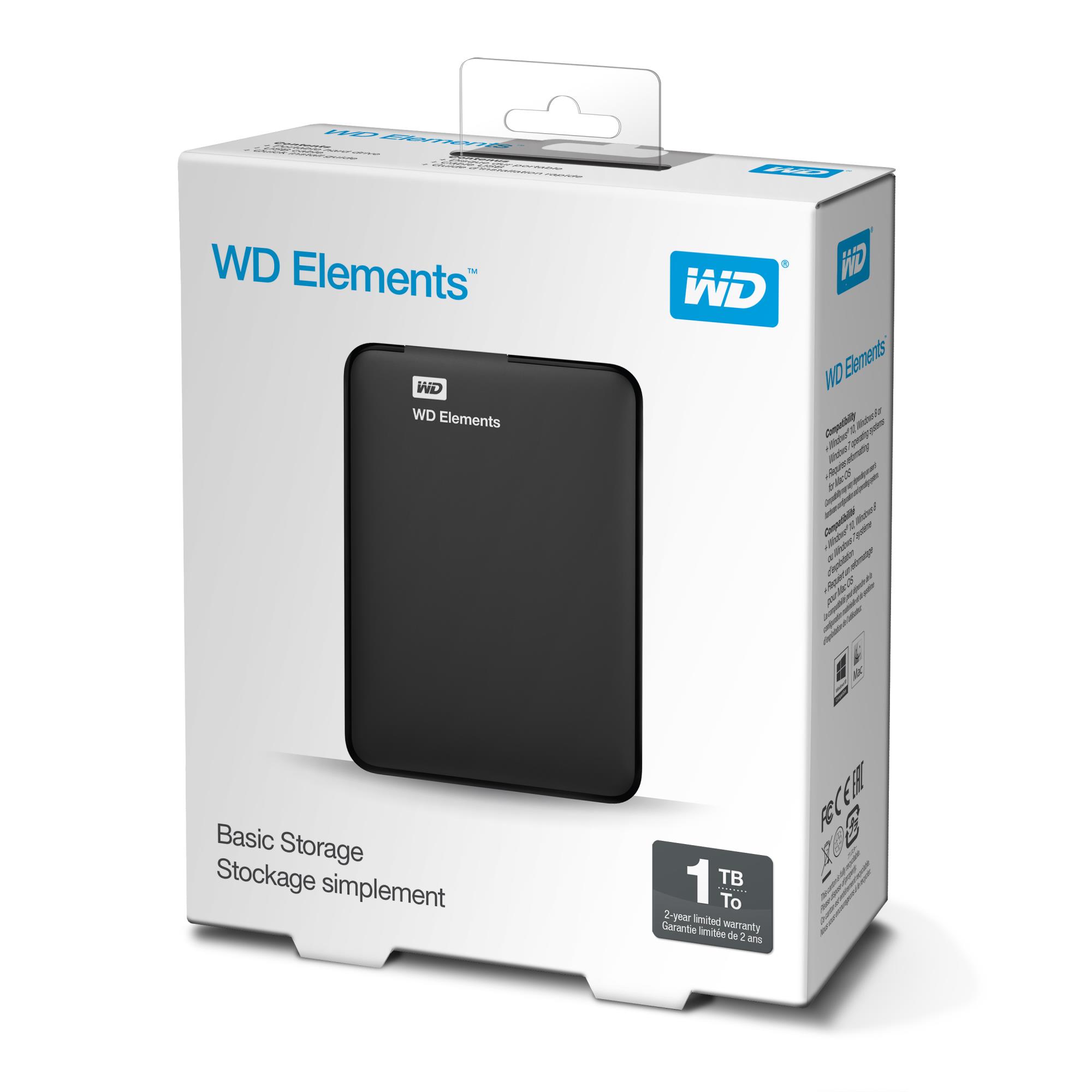 8bf91562-4648-4394-b24a-5fc7284cde33 Išorinis HDD Western Digital Elements Portable, matomas iš šono