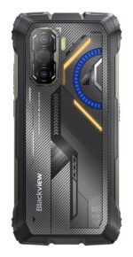 Mobilus telefonas Blackview ROCK 3, juodas, šoninis vaizdas
