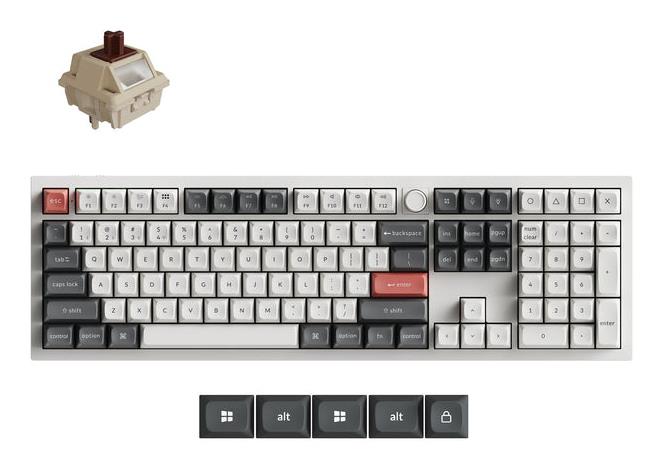 8c98b0a5-1b55-4b6b-ab3d-ffae74c8048f-2 Keychron Q6 Ultra 8K klaviatūra, balta, 8000Hz atnaujinimo dažnis