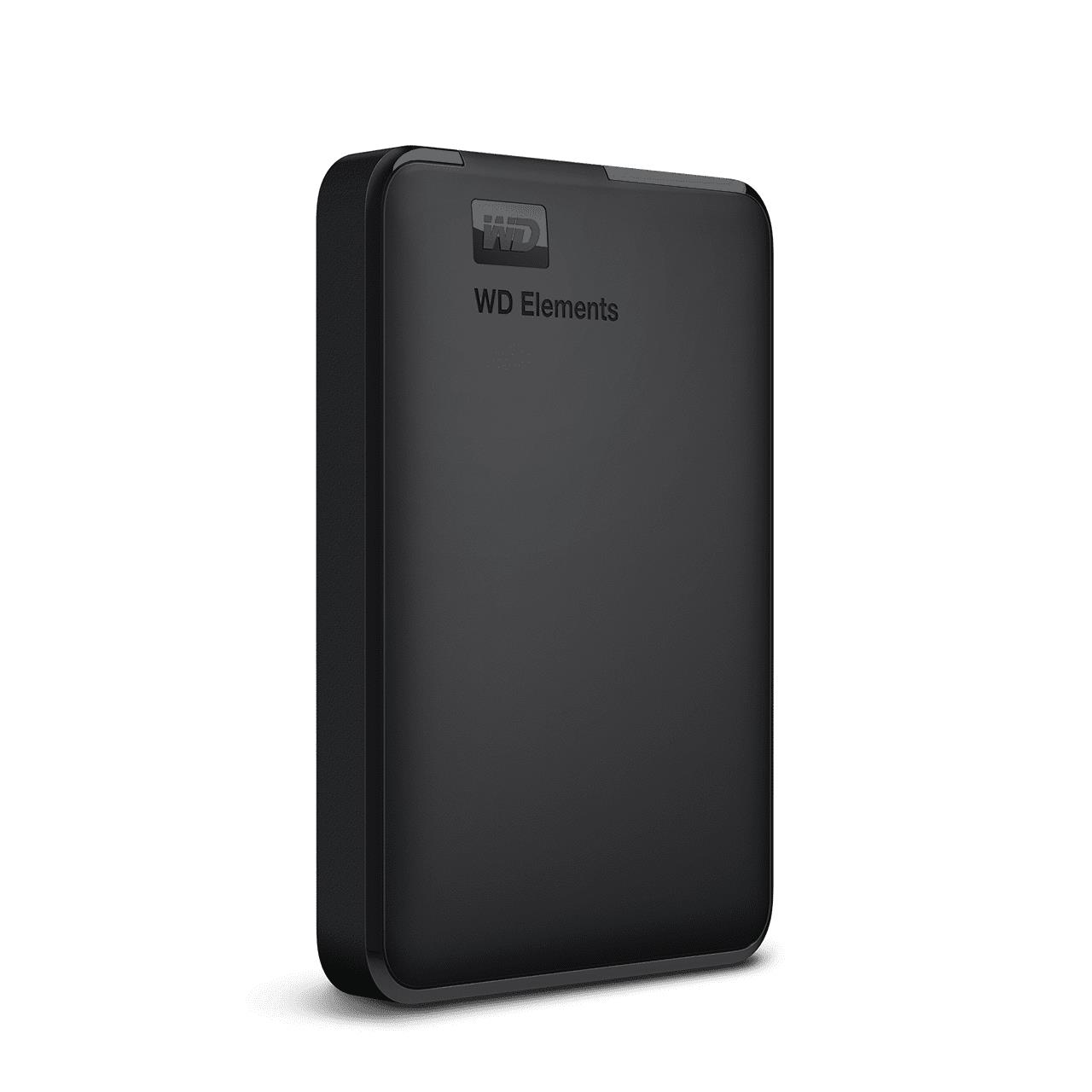 8cbae8ff-5af7-4e1d-8ac0-5af35ff67589 Išorinis HDD Western Digital Elements, matomas iš šono su USB 3.0 prievadu