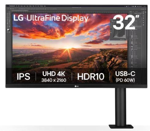 LG 31.5" IPS monitor 3840x2160 su USB-C jungtimi