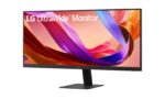 Monitorius LG 29" su 2560 x 1080 pikselių ekrano rezoliucija, šoninis vaizdas