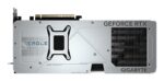Vaizdo plokštė GIGABYTE GeForce RTX 5070 Ti, šoninis vaizdas su aušinimo sistema
