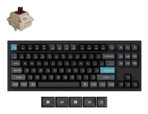 Klaviatūra Keychron Q3 Ultra 8K su juodu korpusu