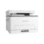 PANTUM CM1100DW spausdintuvo galinis vaizdas su jungčių išdėstymu