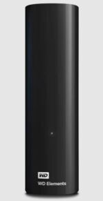 Išorinis HDD WESTERN DIGITAL Elements, matomas iš šono su USB 3.0 jungtimi