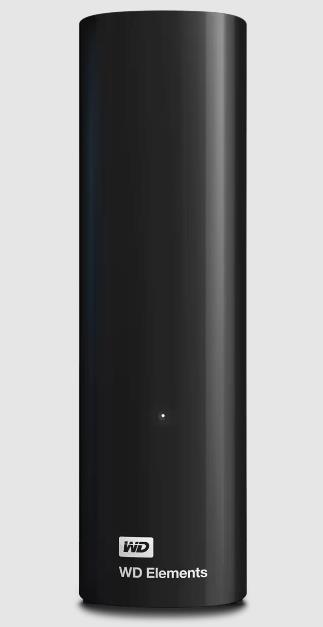 e59bc21a-8b98-4832-8120-eec051f94231-1 Išorinis HDD WESTERN DIGITAL Elements, matomas iš šono su USB 3.0 jungtimi