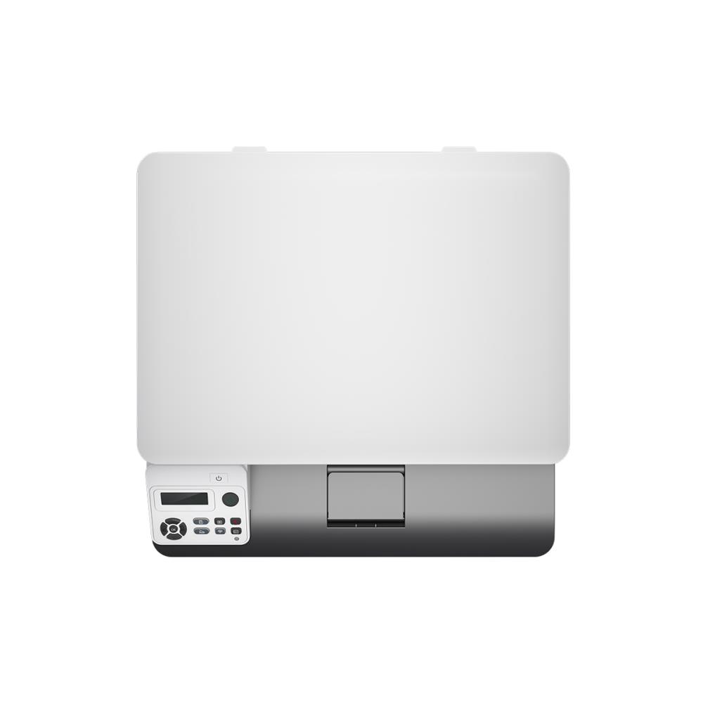 f07257bc-dcd8-4cb1-9d4e-88a241cb2451-1 Spausdintuvas Pantum CM1100DW, vaizdas iš šono su matomais jungtimis