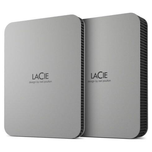 Išorinis HDD LACIE Mobile Drive 1TB USB-C, sidabrinis