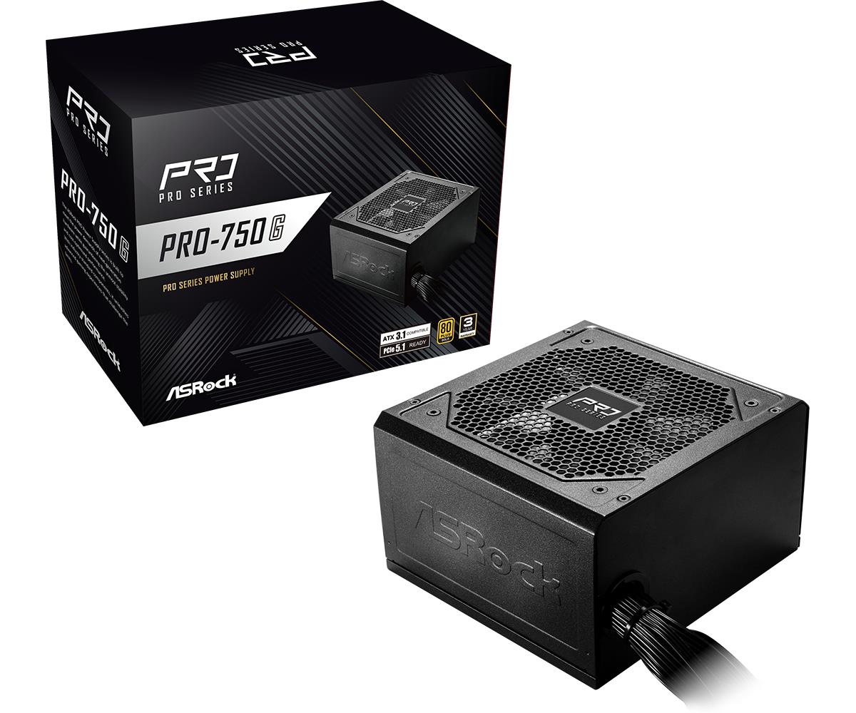 ffbfd4f4-1226-4c64-91d8-06100c812ea8 ASROCK PRO-750G maitinimo blokas, 750 W, 80 PLUS sertifikatas