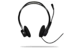 Logitech PC 960 USB ausinės su mikrofonu, matomos iš šono