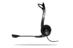 Logitech PC 960 USB ausinės su mikrofonu, matomos iš šono