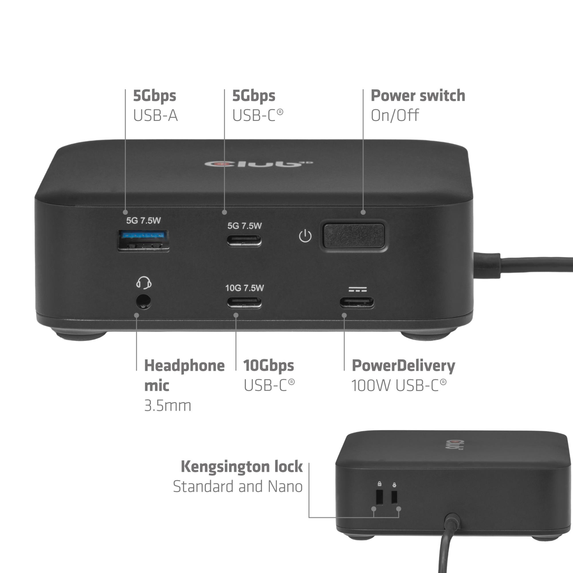 03cf2c75-c8c6-4014-9bf3-0143e68c77a5 NB ACC DOCKING STATION 12IN1/USB-C 100W CSV-2542 CLUB3D