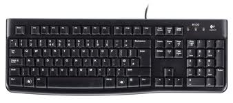 Logitech K120 klaviatūra su USB prievadu, juoda, 1.5 m kabelis