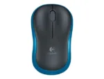 Pelė Logitech M185, matoma iš viršaus su matomais mygtukais