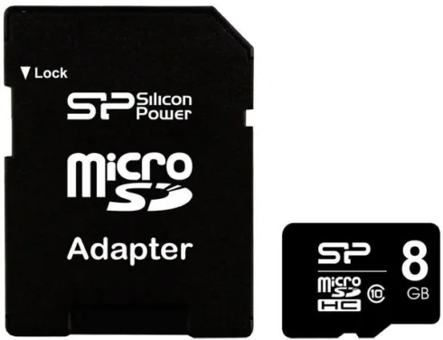 Silicon Power   8 GB   MicroSDHC   Flash memory class 10   SD adapter