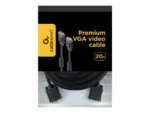 Gembird CC-PPVGA-20M-B Premium VGA HD15M/HD15M dual-shielded w/2*ferrite core 20M   Gembird