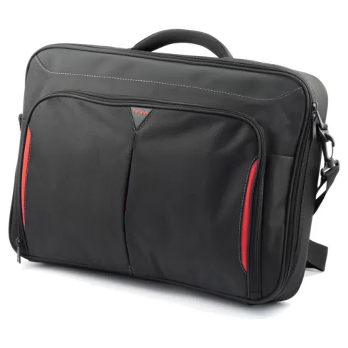 Targus   CN418EU   Clamshell Laptop Bag   Briefcase   Black/Red   17-18 ”   Shoulder strap