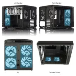 Fractal Design   NODE 804   Side window   2 – USB 3.0Audio in/outPower button with LED (white)HDD activity LED (white)   Black   Micro ATX