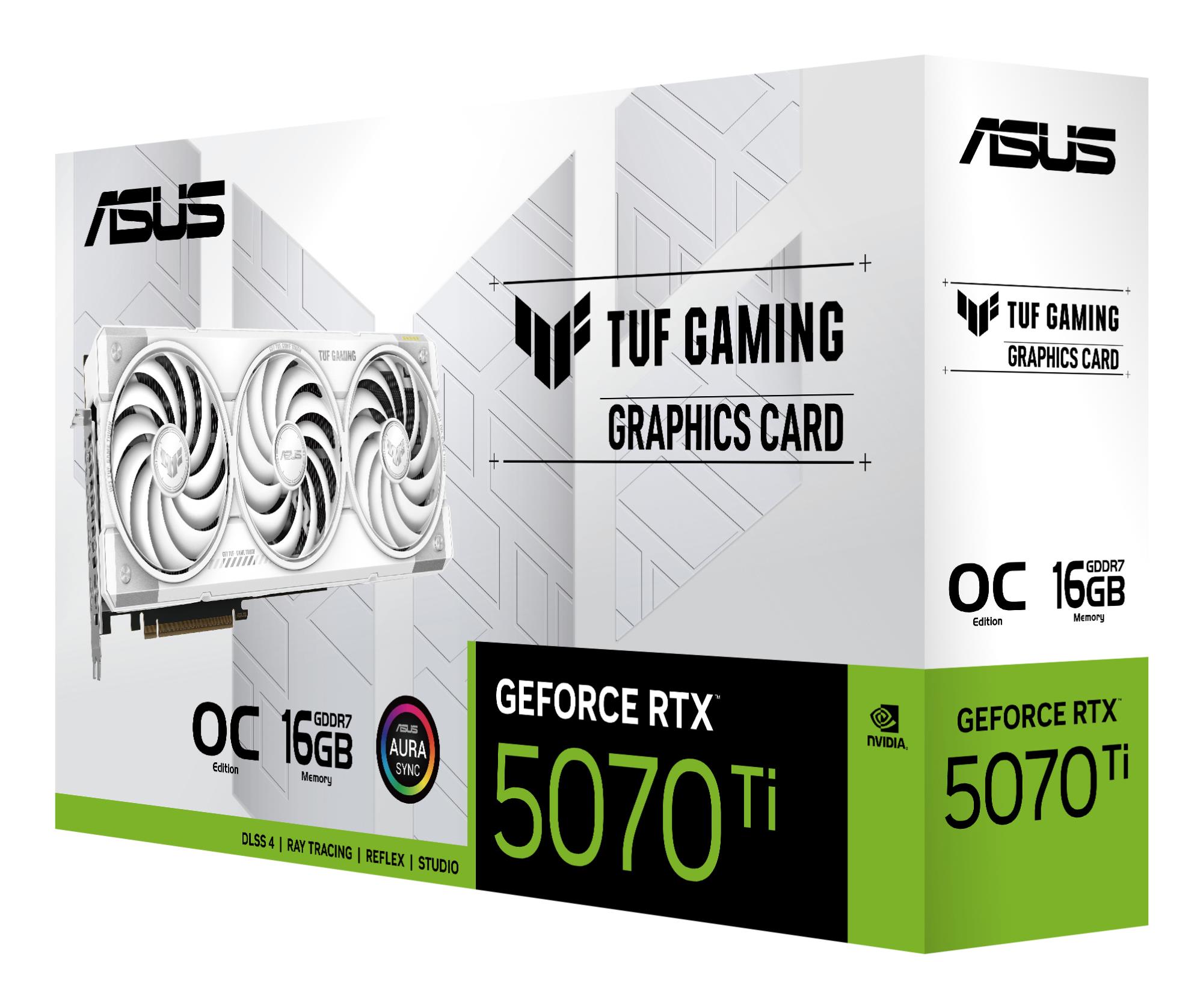 13ef0dfd-b508-4173-ac88-414d21a623c3 Graphics Card ASUS NVIDIA GeForce RTX 5070 Ti 16 GB GDDR7 256 bit PCI Express 5.0 Active RTX5070TI-O16G-WHITE-GAM