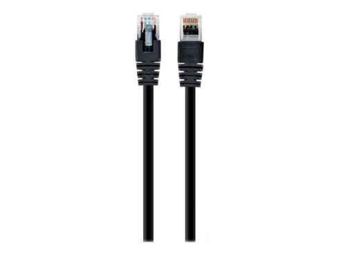 Patch Cord Cat.5e UTP 0.25m, juodas, RJ-45 jungtys