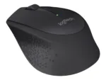 Logitech M280 belaidė pelė, šoninis vaizdas su mygtukais ir ratuku
