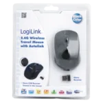 Logilink   Maus optisch Funk 2.4 GHz   wireless   2.4GH wireless mini mouse with autolink   Black