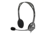 Ausinės Logitech H111, šoninis vaizdas su įmontuotu mikrofonu