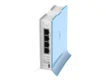 MikroTik RB941-2nD-TC hAP Lite, šoninis vaizdas su Ethernet prievadais