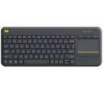 Logitech K400 Plus klaviatūra su trackpad, matoma iš viršaus