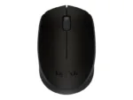 Pelė Logitech M171, juoda, matomas šoninis vaizdas su mygtukais