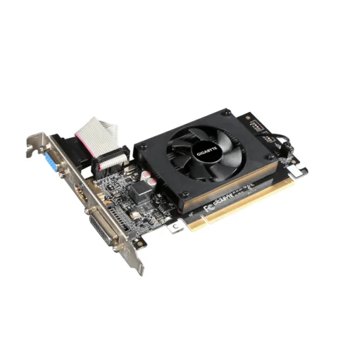Gigabyte   GV-N710D3-2GL 2.0   NVIDIA   2 GB   GeForce GT 710   DDR3   Cooling type Active   DVI-D ports quantity 1   HDMI ports quantity 1   PCI Express 2.0   Memory clock speed 1600 MHz   Processor frequency 954 MHz   VGA (D-Sub) ports quantity 1