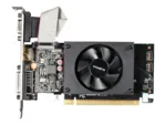 Gigabyte   GV-N710D3-2GL 2.0   NVIDIA   2 GB   GeForce GT 710   DDR3   Cooling type Active   DVI-D ports quantity 1   HDMI ports quantity 1   PCI Express 2.0   Memory clock speed 1600 MHz   Processor frequency 954 MHz   VGA (D-Sub) ports quantity 1