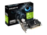 Gigabyte   GV-N710D3-2GL 2.0   NVIDIA   2 GB   GeForce GT 710   DDR3   Cooling type Active   DVI-D ports quantity 1   HDMI ports quantity 1   PCI Express 2.0   Memory clock speed 1600 MHz   Processor frequency 954 MHz   VGA (D-Sub) ports quantity 1