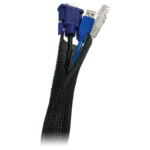 Cable Flex Wrap   KAB0006   Flexible and soft cable conduit. Bundles and protects cables reliably. Cut to the required length. Velcro fastener. With flame-retardant feature. Bundle Diameter 32 mm.   Black   1.8 m