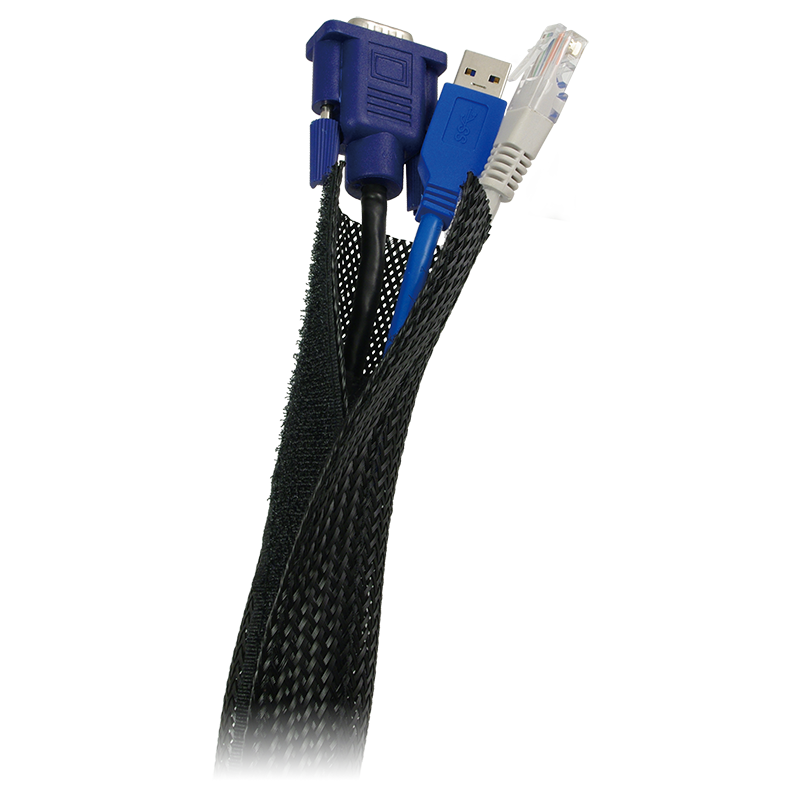 185283-kab0006-4052792006636-0.webp Cable Flex Wrap KAB0006 Flexible and soft cable conduit. Bundles and protects cables reliably. Cut to the required length. Velcro fastener. With flame-retardant feature. Bundle Diameter 32 mm. Black 1.8 m