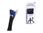 Cable Flex Wrap   KAB0006   Flexible and soft cable conduit. Bundles and protects cables reliably. Cut to the required length. Velcro fastener. With flame-retardant feature. Bundle Diameter 32 mm.   Black   1.8 m