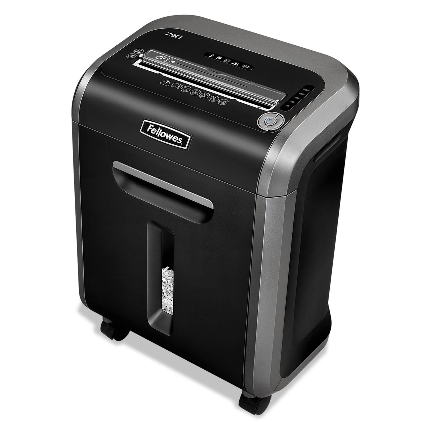 186416-4679001-043859629022-0.webp Powershred 79Ci Black 23 L Shredding CDs Credit cards shredding 54 dB Paper handling standard/output 16 sheets per pass 100% Jam Proof Cross-Cut Shredder Warranty 24 month(s)