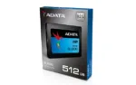 ADATA   Ultimate SU800   512 GB   SSD form factor 2.5″   Solid-state drive interface SATA   Read speed 560 MB/s   Write speed 520 MB/s