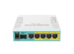 Mikrotik Wired Ethernet Router RB960PGS, hEX PoE, CPU 800MHz, 128MB RAM, 16MB, 1xSFP, 5xGigabit LAN, 1xUSB, Power Output On ports 2-5, Ourput: 1A max per port; 2A max total, RouterOS L4   hEX PoE Router   RB960PGS   No Wi-Fi   10/100/1000 Mbit/s   Ethernet LAN (RJ-45) ports 5   Mesh Support No   MU-MiMO No   No mobile broadband   1xUSB   12 month(s)