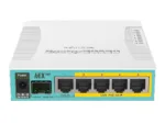 Mikrotik Wired Ethernet Router RB960PGS, hEX PoE, CPU 800MHz, 128MB RAM, 16MB, 1xSFP, 5xGigabit LAN, 1xUSB, Power Output On ports 2-5, Ourput: 1A max per port; 2A max total, RouterOS L4   hEX PoE Router   RB960PGS   No Wi-Fi   10/100/1000 Mbit/s   Ethernet LAN (RJ-45) ports 5   Mesh Support No   MU-MiMO No   No mobile broadband   1xUSB   12 month(s)