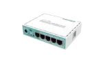 Mikrotik Wired Ethernet Router (No Wifi) RB750Gr3, hEX, Dual Core 880MHz CPU, 256MB RAM, 16 MB (MicroSD), 5xGigabit LAN, USB, PCB and Voltage temperature monitor, Beeper, IP20, Plastic Case, RouterOS L4   Ethernet Router hEX   RB750Gr3   No Wi-Fi   Ethernet LAN (RJ-45) ports 5   Mesh Support No   MU-MiMO No   No mobile broadband   1   12 month(s)