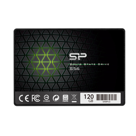 Silicon Power   S56   120 GB   SSD form factor 2.5″   Solid-state drive interface SATA   Read speed 460 MB/s   Write speed 360 MB/s