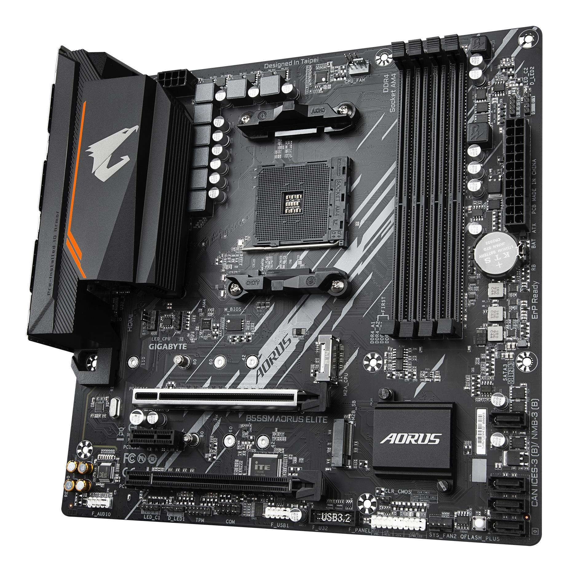 1d90fa33-cb30-4574-a274-57807588efa2 Mainboard GIGABYTE AMD B550 SAM4 Micro-ATX Memory DDR4 Memory slots 4 1xPCI-Express 3.0 1x 1xPCI-Express 3.0 4x 1xPCI-Express 4.0 16x 2xM.2 1xDVI-D 1xHDMI 2xAudio-In 1xAudio-Out 4xUSB 2.0 4xUSB 3.2 1xPS/2 1xRJ45 B550MAORUSELITE1.3