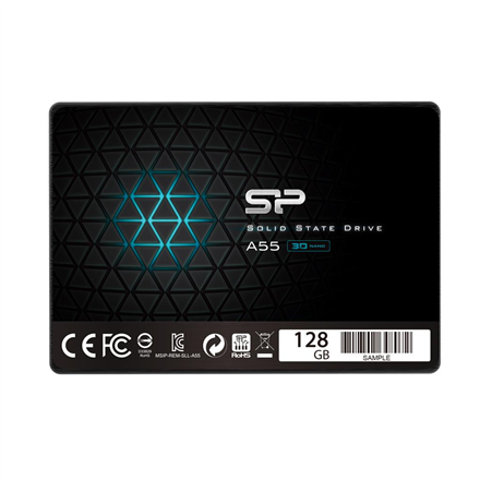 210252-sp128gbss3a55s25-4712702659108-0.webp Silicon Power A55 128 GB SSD form factor 2.5″ Solid-state drive interface SATA Read speed 550 MB/s Write speed 420 MB/s