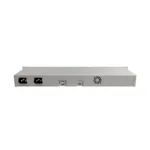 Mikrotik Wired Ethernet Router RB1100AHx4 Dude Edition, 1U Rackmount, Quad core 1.4GHz CPU, 1 GB RAM, 128 MB, 60GB M.2 SSD included, 13xGigabit LAN, 1xSerial console port RS232, 2x SATA3 ports, 2xM.2 slots, PCB Temperature and Voltage Monitor (CAPsMAN, Monitor Devices, Shows Historical Data, Can Write Messeges), IP20, RouterOS L6   Wired Ethernet Router   RB1100AHx4 Dude Edition   No Wi-Fi   10/100/1000 Mbit/s   Ethernet LAN (RJ-45) ports 13   Mesh Support No   MU-MiMO No   No mobile broadband   12 month(s)