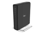 Access Point hAP AC2, matomas iš šono, rodo Ethernet prievadus